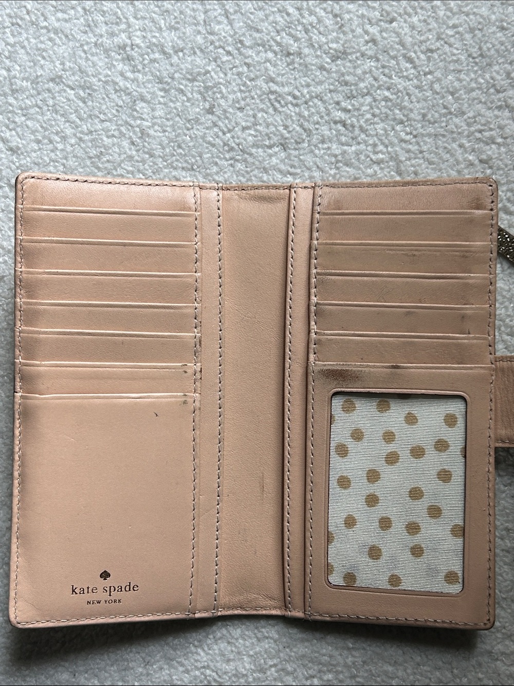 Kate Spade Gold Metallic Wallet with Snap Closure - Picture 5 of 6